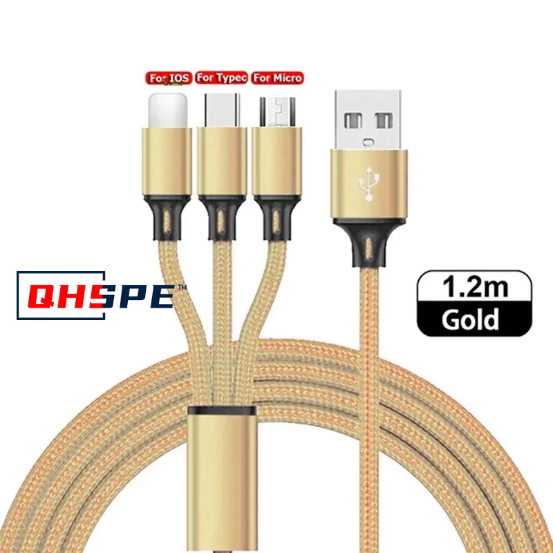 3-in-1 Fast Charging Cable ⚡ Type-C | Micro | iPhone