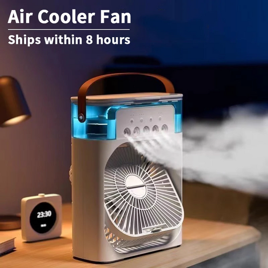 3-in-1 Portable Air Cooler Fan | LED Night Light, Humidifier & Adjustable Air for Home & Office