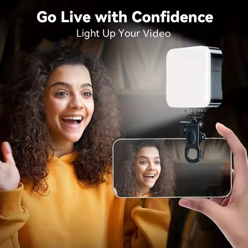 Mini Clip-On Mobile Fill Light | Portable, 3 Brightness Modes for Selfies & Beauty Shots