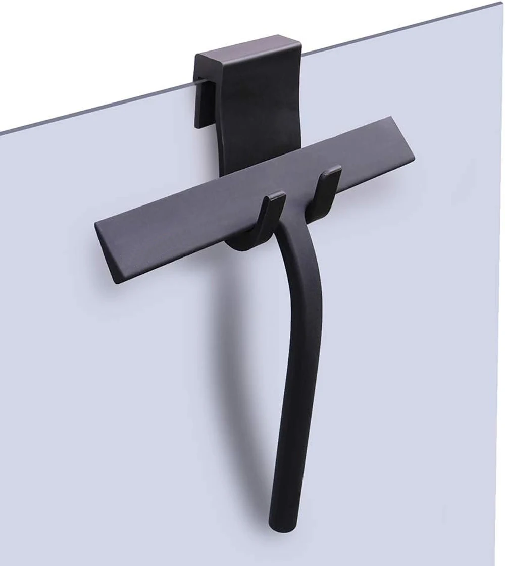 Matte Black Silicone Shower Squeegee | Streak-Free Cleaning