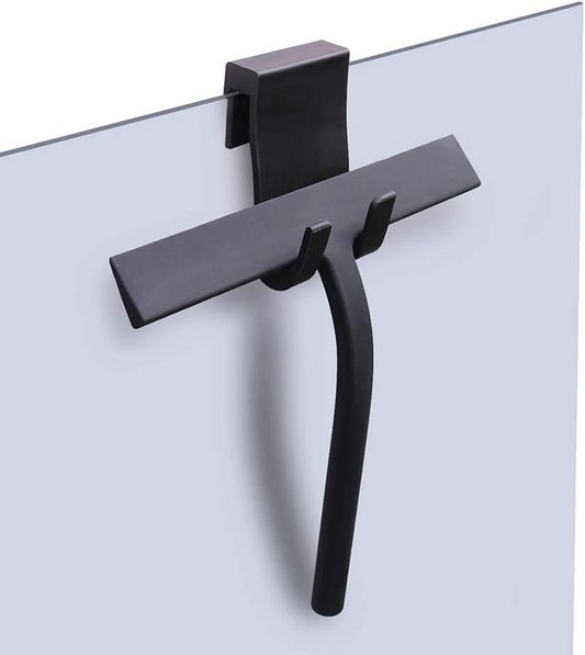 Matte Black Silicone Shower Squeegee | Streak-Free Cleaning