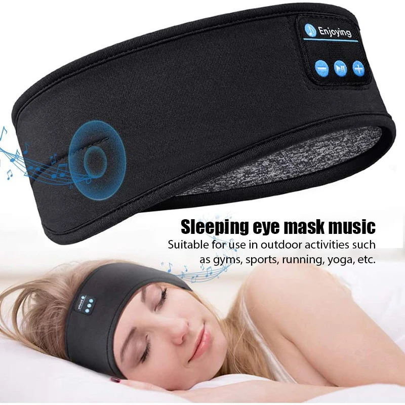 Bluetooth Headband Earphones | Wireless Sports & Sleep Headphones with Music & Eye Mask