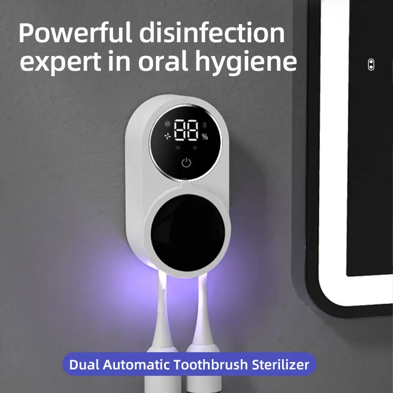 Portable Toothbrush Sanitizer Box | UV Light + Smart Sensor