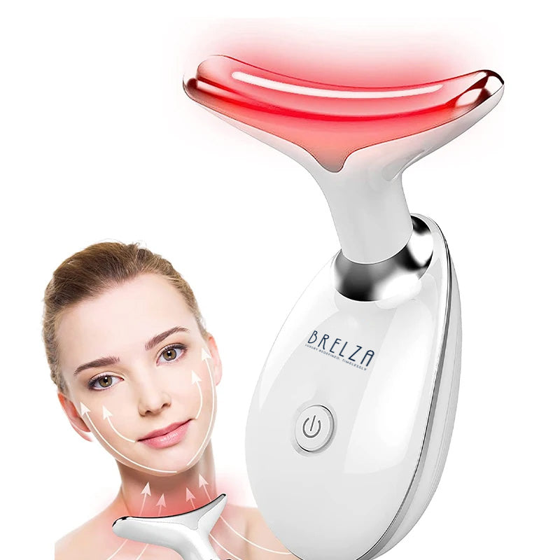 LED Neck & Facial Massager | 3-Mode Skin Tightening & Lift Device