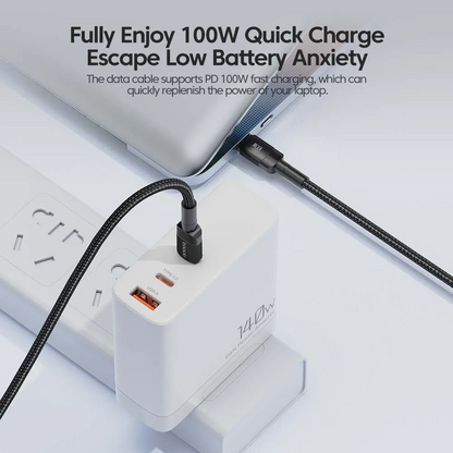 Toocki 100W Type-C to Type-C Cable 🔌 | PD 3.0 & QC 4.0 Fast Charging for iPhone 15, MacBook, Samsung, Xiaomi