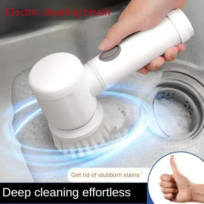 Cordless Electric Spin Scrubber | 5 Brush Heads for Home Cleaning