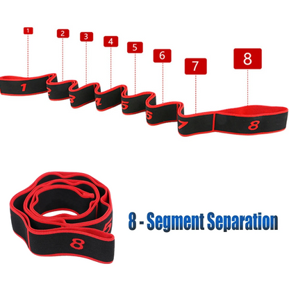 Yoga Stretch Resistance Bands | High Elasticity Multi-Segment Belt for Fitness & Assisted Stretching