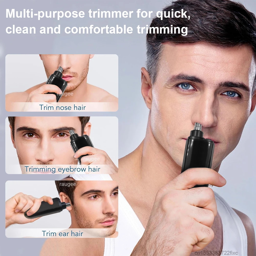 USB Rechargeable Nose Hair Trimmer 💈 | Painless Electric Clipper for Men’s Nose, Ear & Eyebrow Grooming