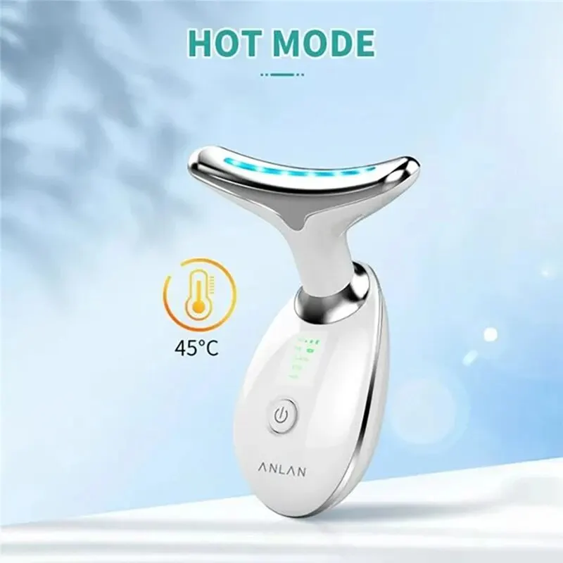 LED Neck & Facial Massager | 3-Mode Skin Tightening & Lift Device