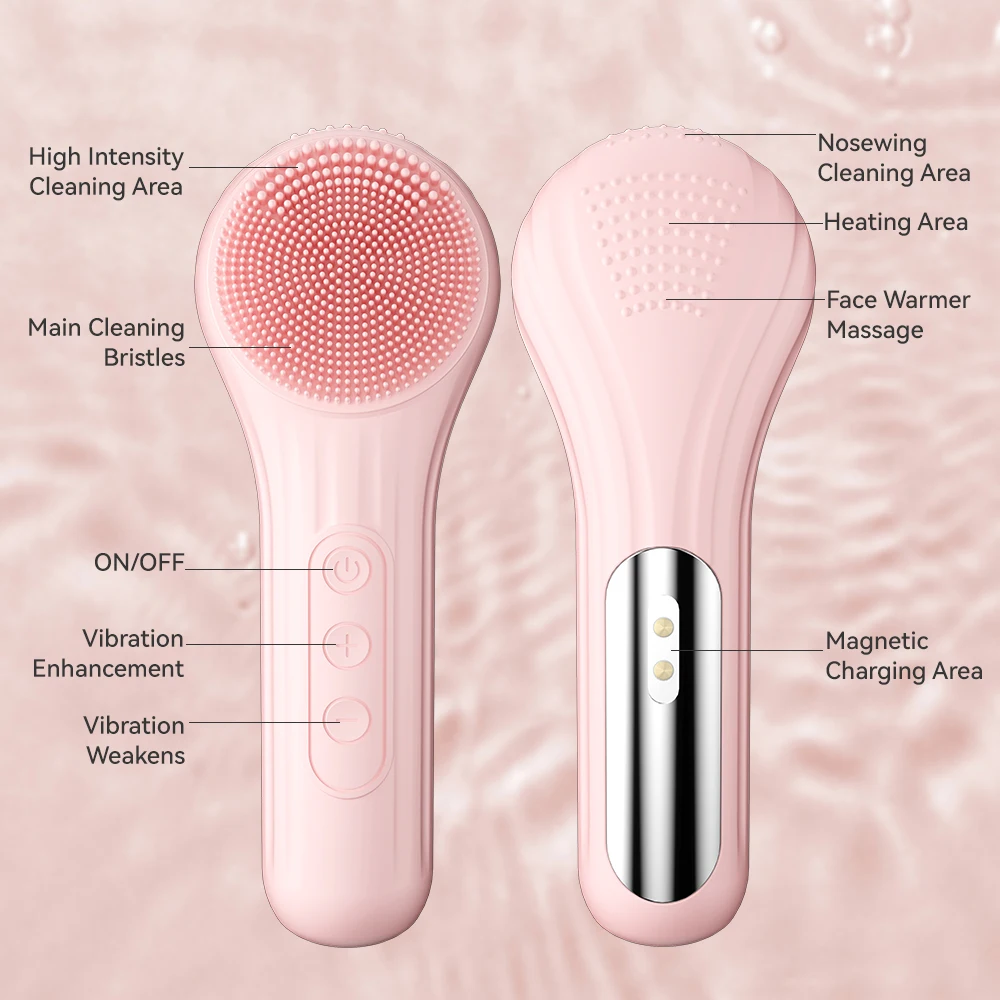 Sonic Face Brush Pro | Rechargeable Deep Cleansing Scrubber | Waterproof Exfoliating Skin Care Tool