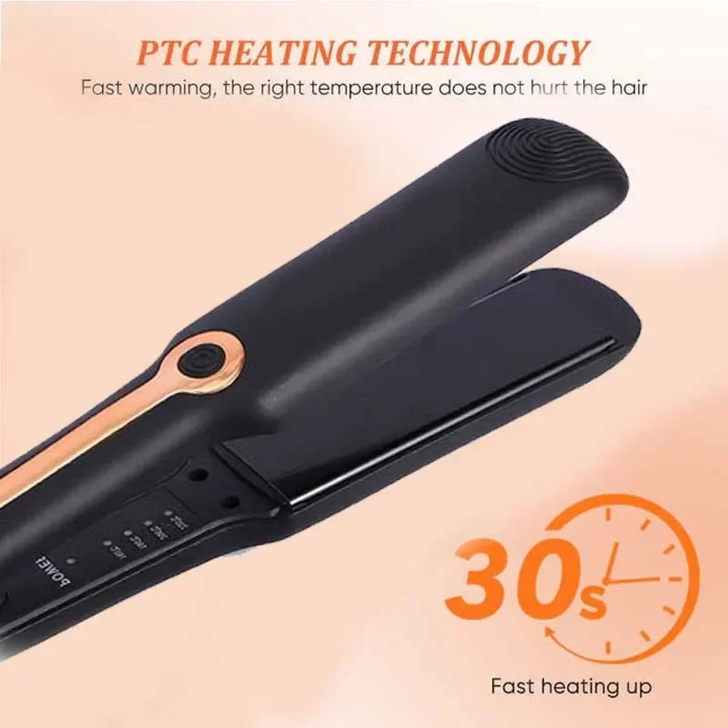 2-in-1 Ceramic Iron | Adjustable Temp & Anti-Frizz Styling Tool