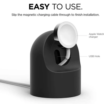 Apple Watch Charger Stand  | Silicone Dock Holder for Series 2–9 & Ultra