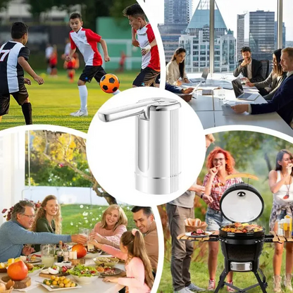 Rechargeable Water Pump | Foldable Electric Dispenser for Bottled Water (Available in White and Black Color)