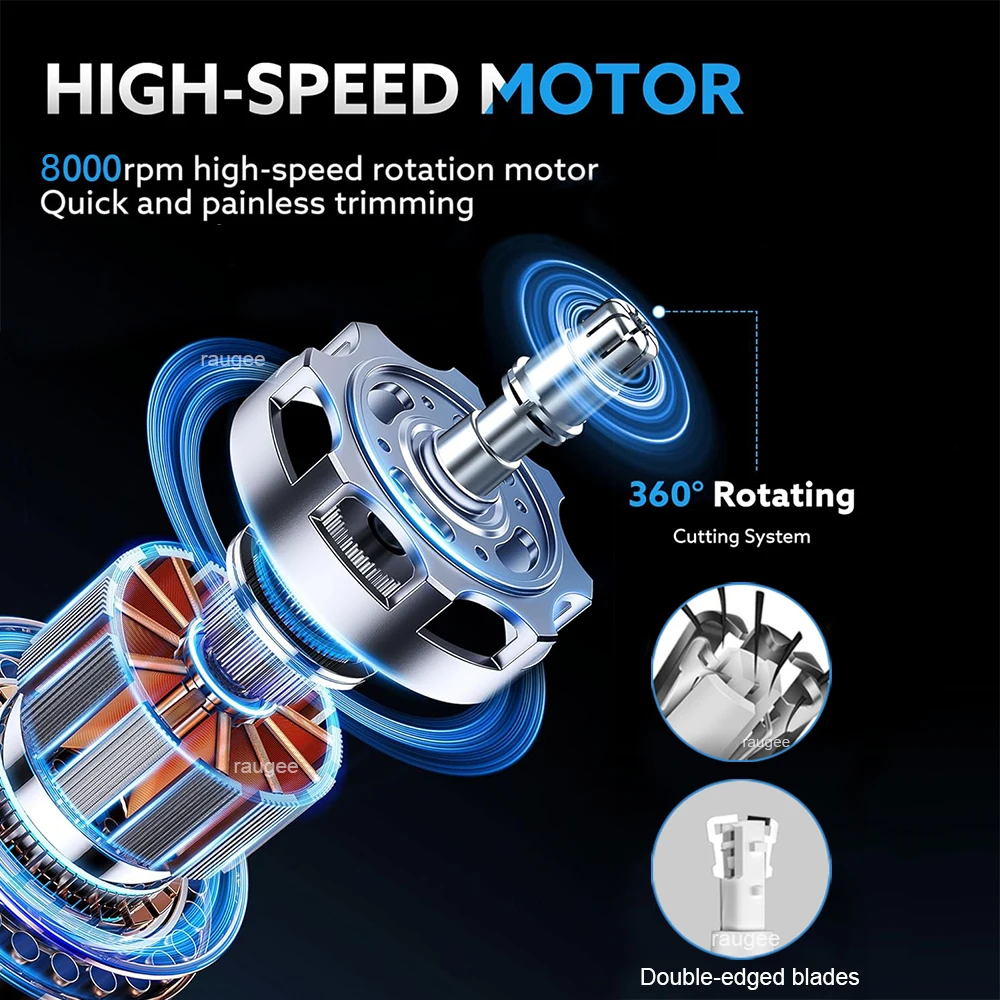 USB Rechargeable Nose Hair Trimmer 💈 | Painless Electric Clipper for Men’s Nose, Ear & Eyebrow Grooming