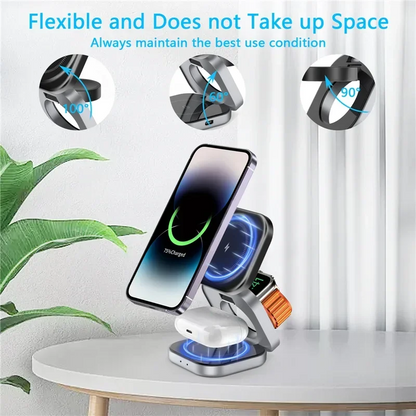 3-in-1 Foldable Magnetic Wireless Charger