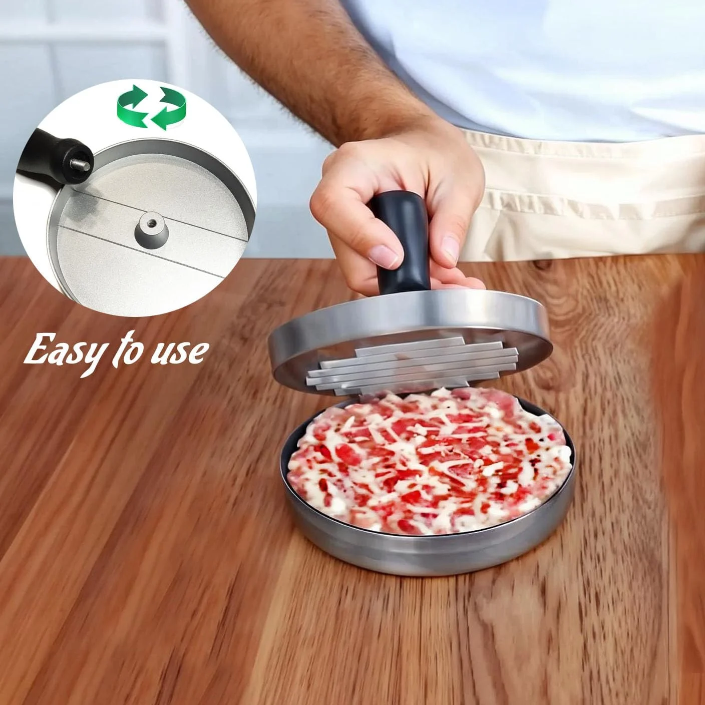 Aluminum Burger Press | Perfect Patty Maker Tool |  Easy Meat Shaping