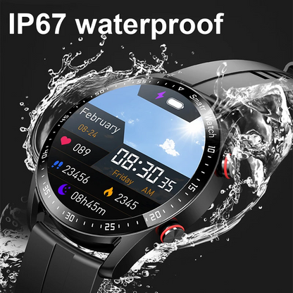 ECG+PPG Smart Watch | Bluetooth Call, Blood Pressure & Fitness Sports Waterproof for Men