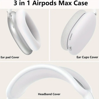 3-in-1 Silicone AirPods Max Case | Soft, Shockproof & Anti-Scratch Headphone Cover