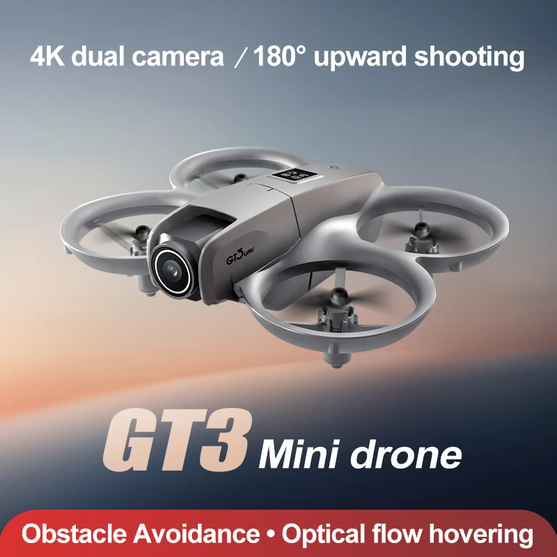 GT3 Mini Drone 4K Ultra HD Dual Camera | 5G WiFi FPV Quadcopter with Screen Remote & Obstacle Avoidance