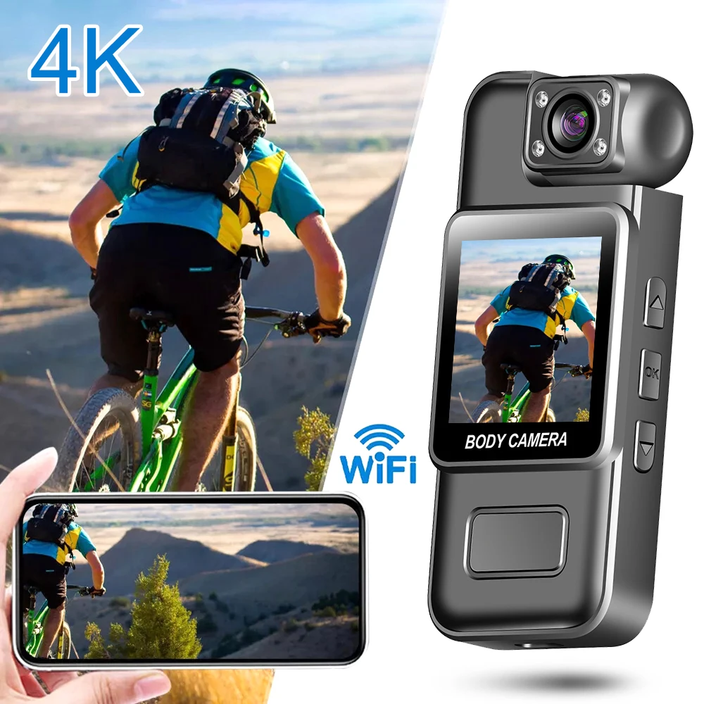 4K Mini WiFi Camera | Portable BodyCam & Sports DV | Night Vision & Action Recording