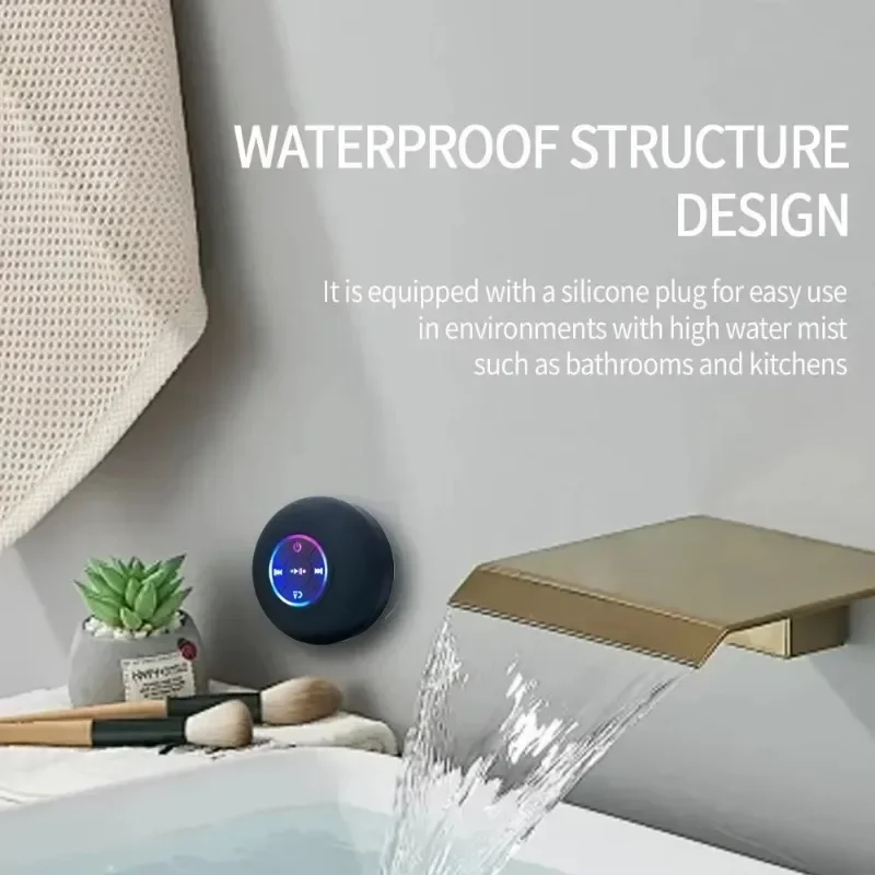 Waterproof Mini Bluetooth Speaker with LED Light