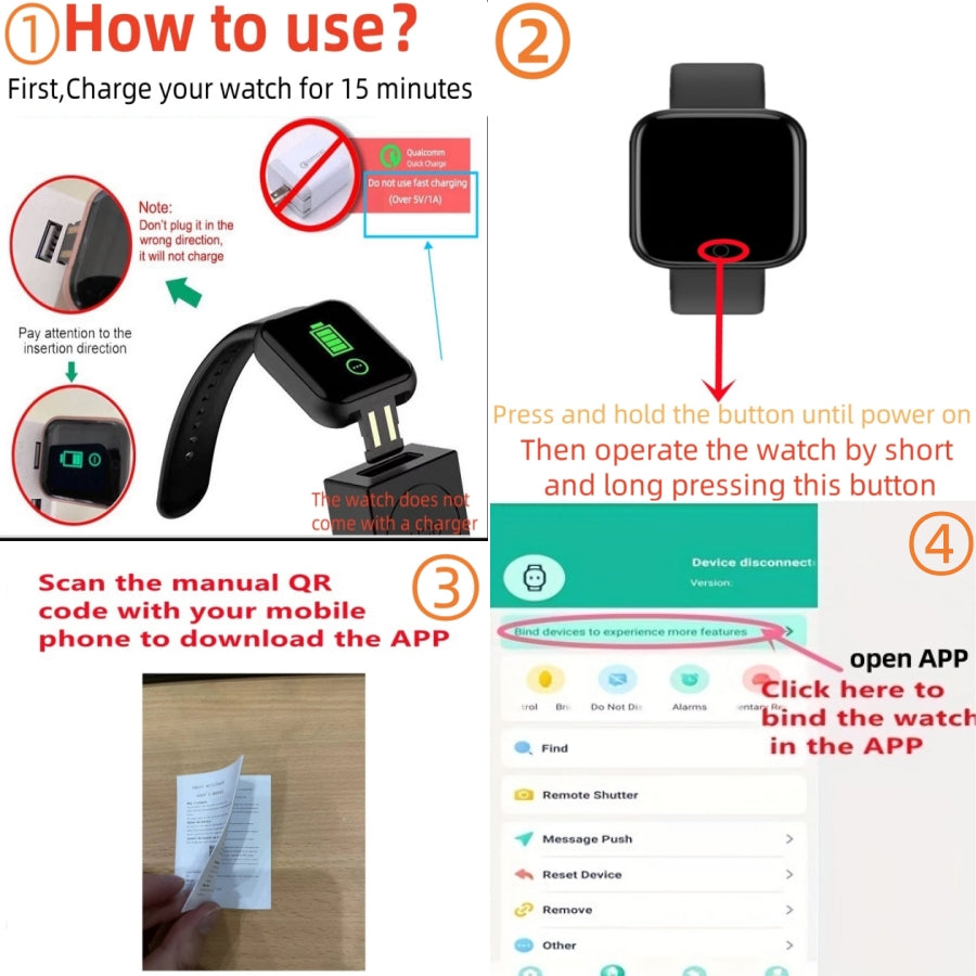 Smart Fitness Watch ⌚ | Bluetooth, Music, Sleep & Health Tracker for Men & Women