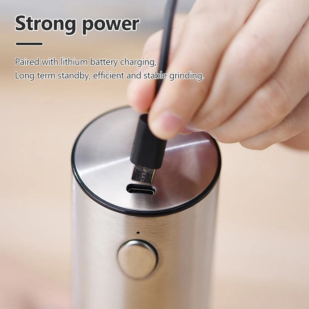 Electric Salt & Pepper Grinder – USB Rechargeable Stainless Steel Spice Mill!