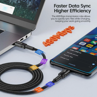 Toocki 100W Type-C to Type-C Cable 🔌 | PD 3.0 & QC 4.0 Fast Charging for iPhone 15, MacBook, Samsung, Xiaomi
