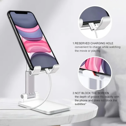 Adjustable Desk Phone & Tablet Holder Stand