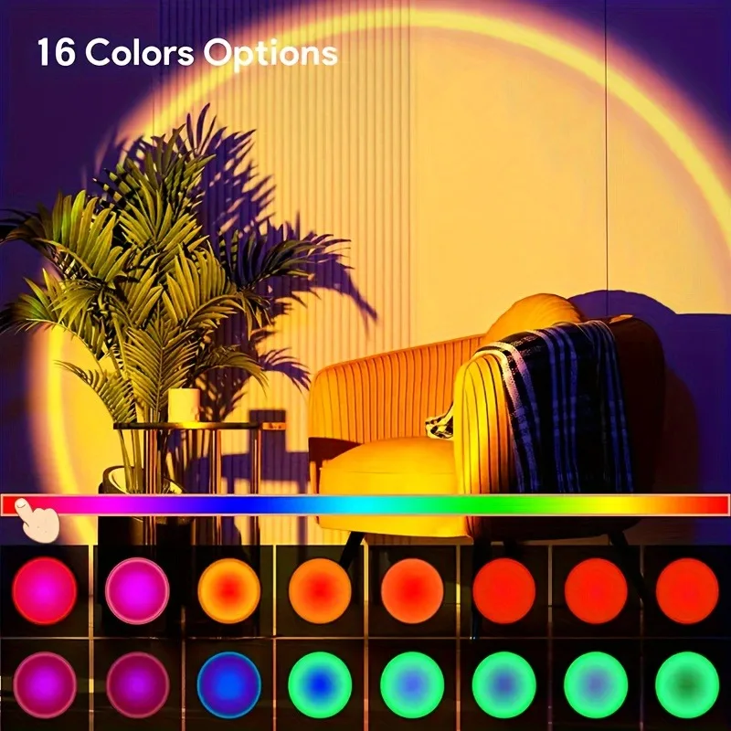 Sunset Projection Light | Remote-Controlled LED Mood Lamp for Warm Home Atmosphere