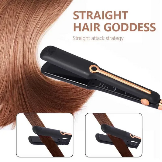 2-in-1 Ceramic Iron | Adjustable Temp & Anti-Frizz Styling Tool