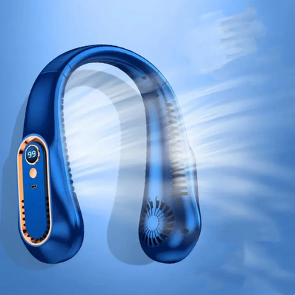 Portable Ceiling & Neck Fan | USB Rechargeable, Small, Digital Display, Office & Outdoor