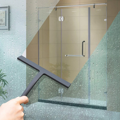 Matte Black Silicone Shower Squeegee | Streak-Free Cleaning