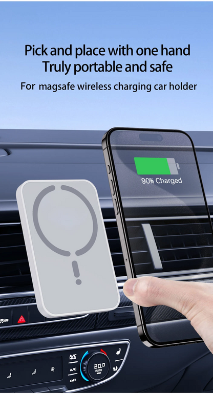 Magnetic Car Wireless Charger | Magsafe iPhone 12–16 Pro Max Fast Charging Air Vent Holder