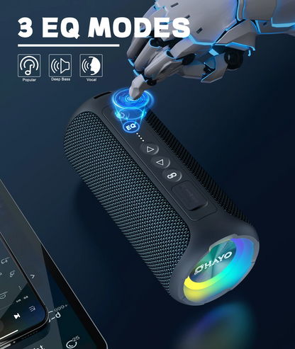 Portable Bluetooth Speaker | Deep Bass & 30H Playtime | IP7 Waterproof | Bluetooth 5.3 | Outdoor & Shower Ready