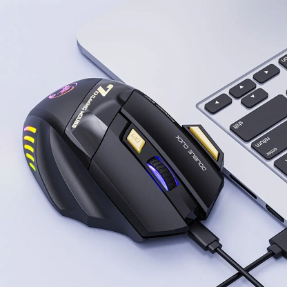IMICE GW-X7 Wireless Gaming Mouse 🎮 | 3200DPI, Dual Mode, 7 Keys, Silent Click & 7-Color LED