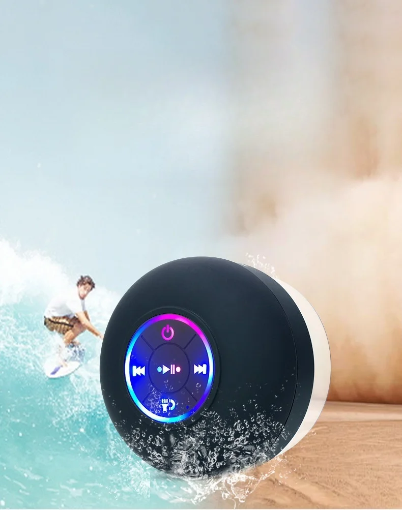 Waterproof Mini Bluetooth Speaker with LED Light