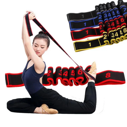 Yoga Stretch Resistance Bands | High Elasticity Multi-Segment Belt for Fitness & Assisted Stretching