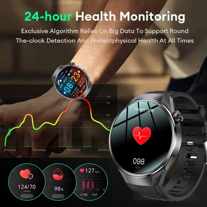 G5 Plus Smart Watch | 1.75" HD AMOLED, GPS, Heart Rate, Bluetooth Call & Compass for Men