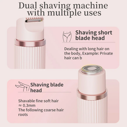 2-in-1 Electric Hair Trimmer & Shaver | Portable Hair Removal Device for Men & Women