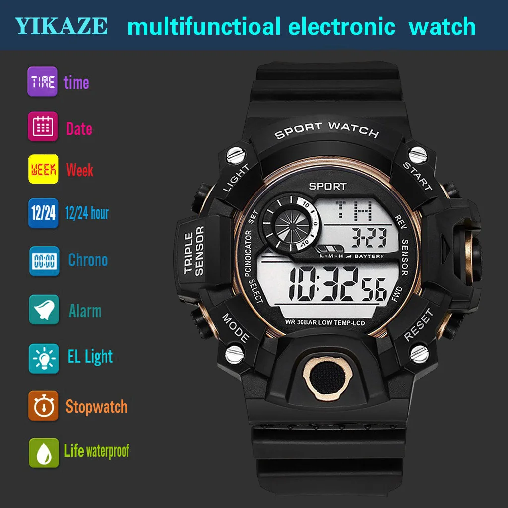 Fashion Men’s Sports Watch | Large Dial, Multifunctional, Waterproof & Luminous Military Style