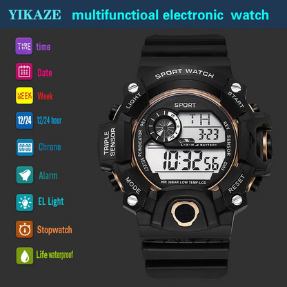 Fashion Men’s Sports Watch | Large Dial, Multifunctional, Waterproof & Luminous Military Style