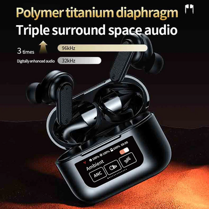 Wireless Bluetooth 5.4 Headphones  LED Display | Smart Touch Control | HiFi Stereo & Deep Bass | Noise Cancelling