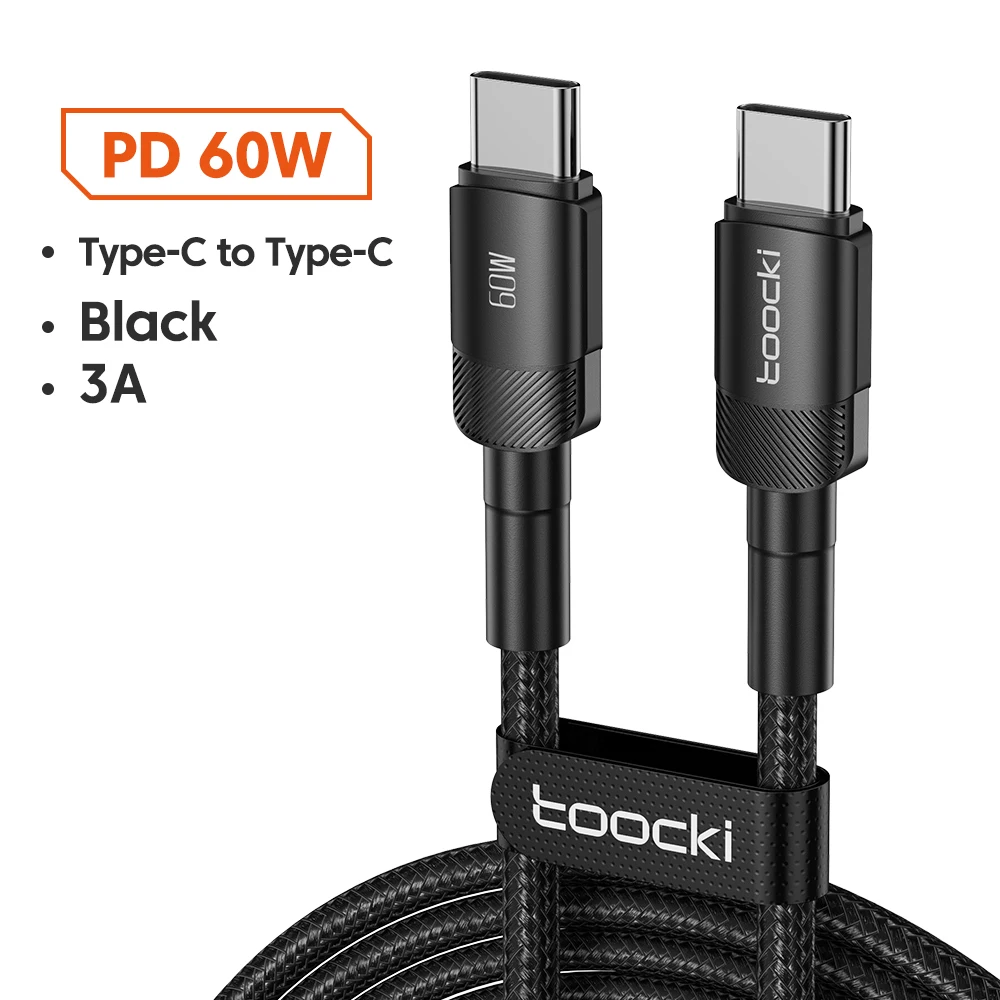 Toocki 100W Type-C to Type-C Cable 🔌 | PD 3.0 & QC 4.0 Fast Charging for iPhone 15, MacBook, Samsung, Xiaomi