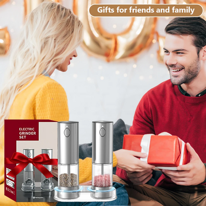 Electric Salt & Pepper Grinder – USB Rechargeable Stainless Steel Spice Mill!