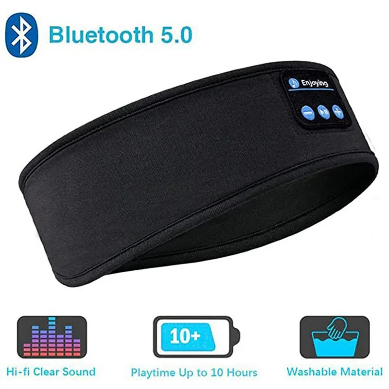 Bluetooth Headband Earphones | Wireless Sports & Sleep Headphones with Music & Eye Mask