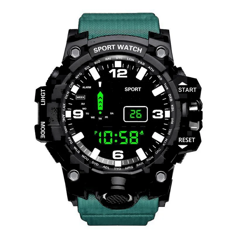 Fashion Men’s Sports Watch | Large Dial, Multifunctional, Waterproof & Luminous Military Style