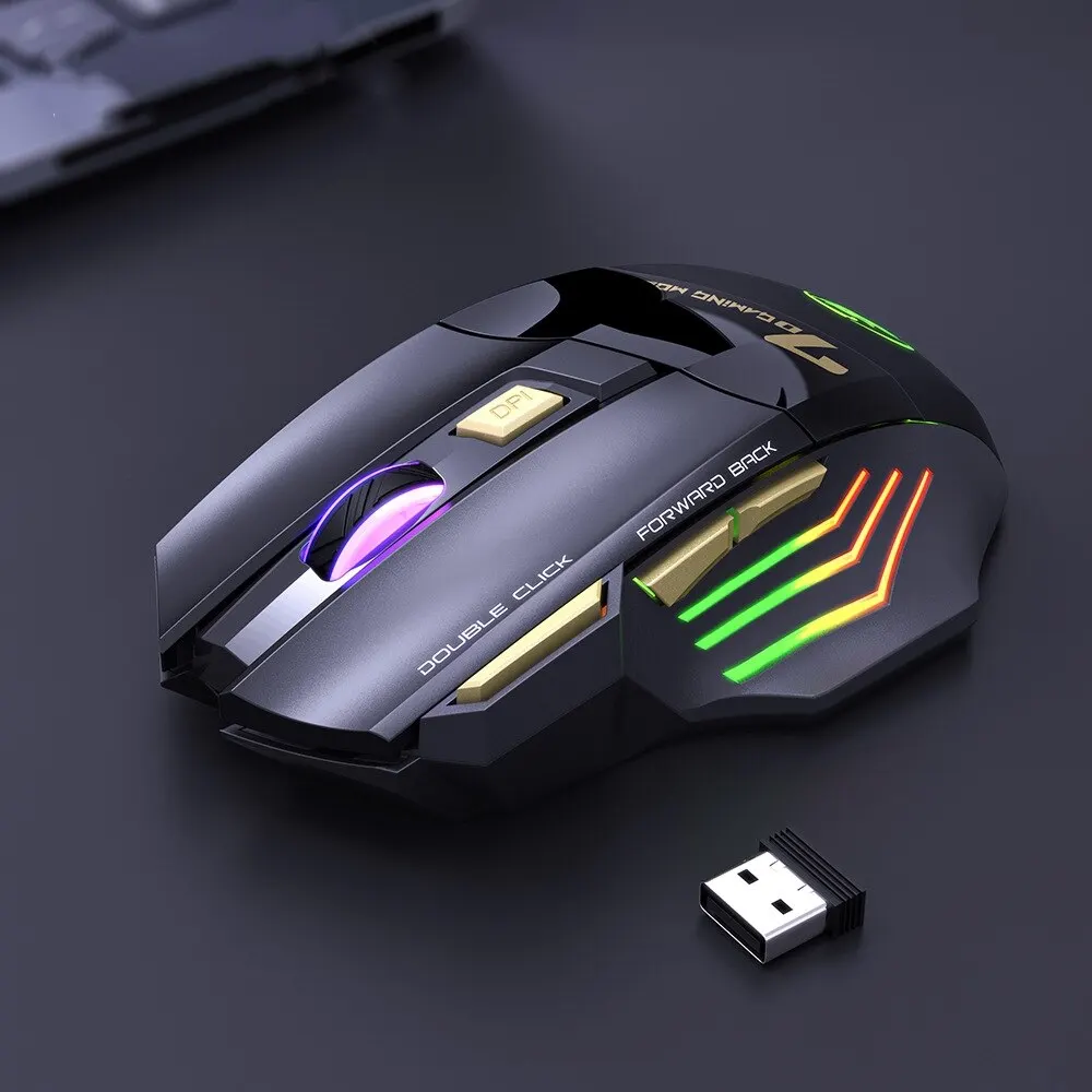 IMICE GW-X7 Wireless Gaming Mouse 🎮 | 3200DPI, Dual Mode, 7 Keys, Silent Click & 7-Color LED