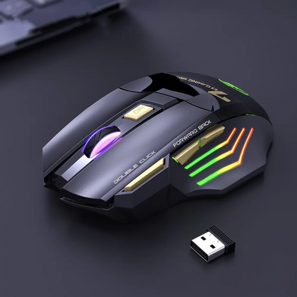 IMICE GW-X7 Wireless Gaming Mouse 🎮 | 3200DPI, Dual Mode, 7 Keys, Silent Click & 7-Color LED