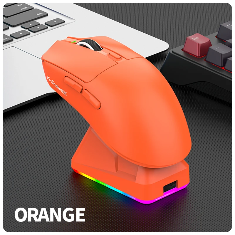 K-Sanke X11 Wireless Gaming Mouse | Bluetooth, 3 Modes, Lightweight, Magnetic Charging, E-Sports PC & Laptop